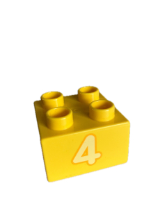 Lego® Duplo® kostka s číslem 4